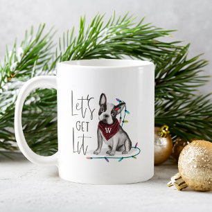 Lasst uns den Lit Naughty Dog Watercolor Bulldog h Kaffeetasse
