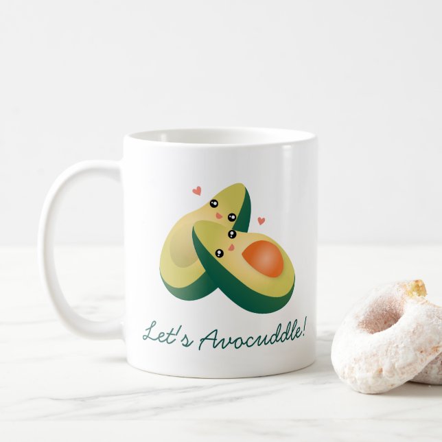 Lasst uns den lustigen Niedlichen Avocados Pun Spa Tasse (Mit Donut)