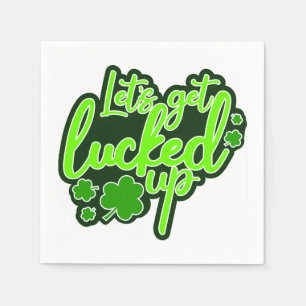 Lasst uns den lustigen St. Patrick's Day ausklinge Serviette