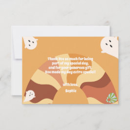 Lasst uns den Retro-Kindergeburtstag halbieren Dankeskarte