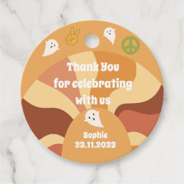 Lasst uns den Retro-Kindergeburtstag halbieren Geschenkanhänger