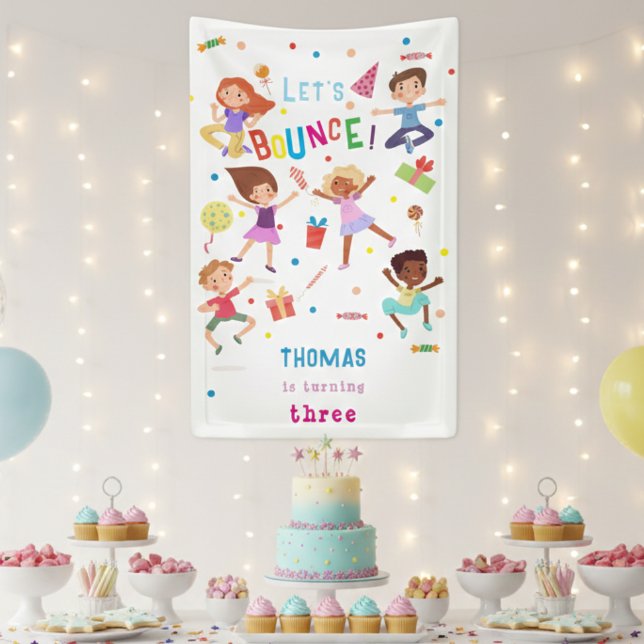 Lasst uns den springenden Park-Kindergeburtstag ab Banner (Von Creator hochgeladen)