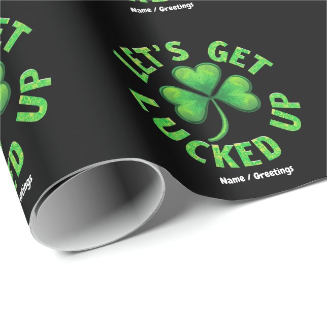 Lasst uns den St. Patrick's Day Funny aufholen Geschenkpapier (Rolleneckpunkt)