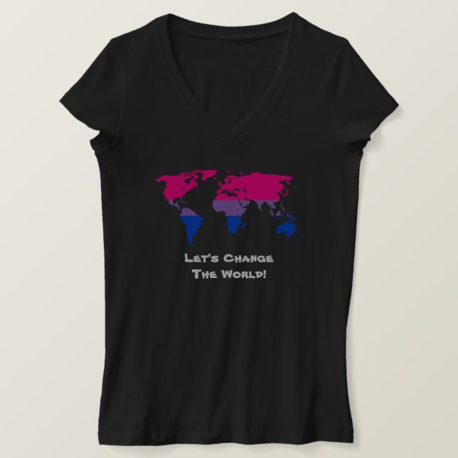 Lasst uns den T - Shirt der Welt verändern (Design vorne)