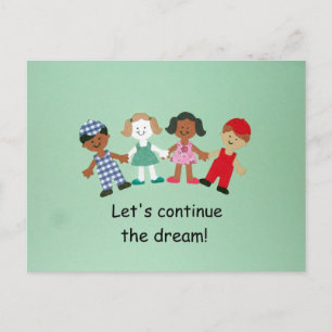 Lasst uns den Traum fortsetzen! Postkarte