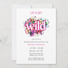 Lasst uns den wilden Cheetah-Junggeselinnen-Abschi Einladung