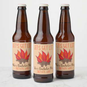 Lasst uns die Bachelor Party Junggesellenabschied  Bierflaschenetikett