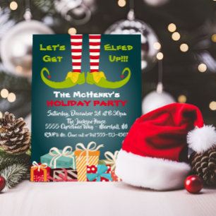 Lasst uns die Einladung zum Weihnachts-Party Elf e
