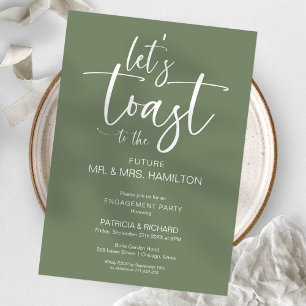 Lasst uns die elegante Kalligrafie-Hochzeitsparty Einladung