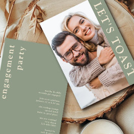 Lasst uns die Engagement-Partei für grünes Cream-F Einladung