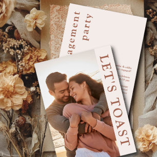 Lasst uns die Foto-Engagement-Partei Toast Einladung