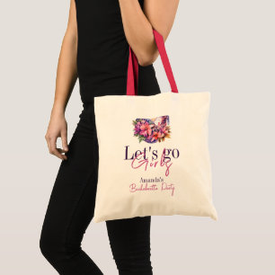 Lasst uns die Girls Pink gehen Letzte Disco-Jungge Tragetasche