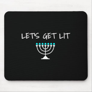Lasst uns die jüdische Chanukka-Menora Chanukka er Mousepad