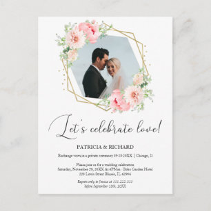 Lasst uns die Liebe feiern - Elopement-Hochzeitsem Postkarte