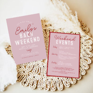 Lasst uns die Mädchen gehen Moderne Rosa und Rote  Einladung