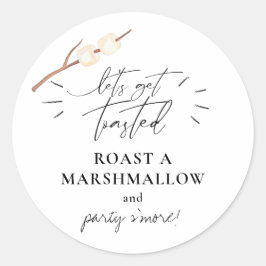 Lasst uns die Marshmallow-Tags von Toasted S übert Runder Aufkleber