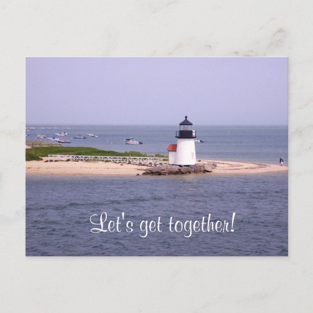 Lasst uns die Nantucket Lighthouse Post Card zusam Postkarte (Vorderseite)