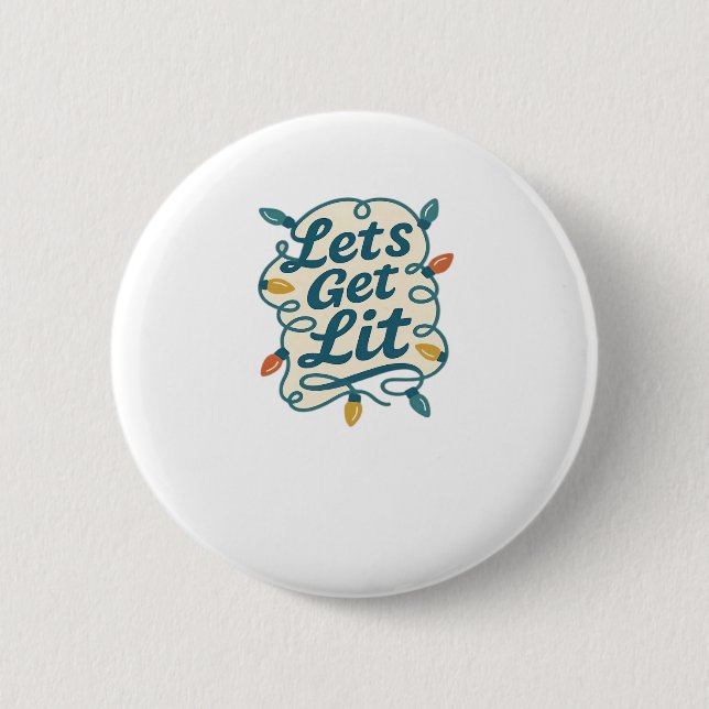 Lasst uns die sonnige Weihnachtsweihnachtsfeier ho Button (Vorderseite)