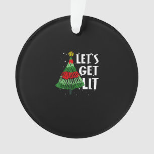 Lasst uns die sonnigen Weihnachten trinken Männer Ornament