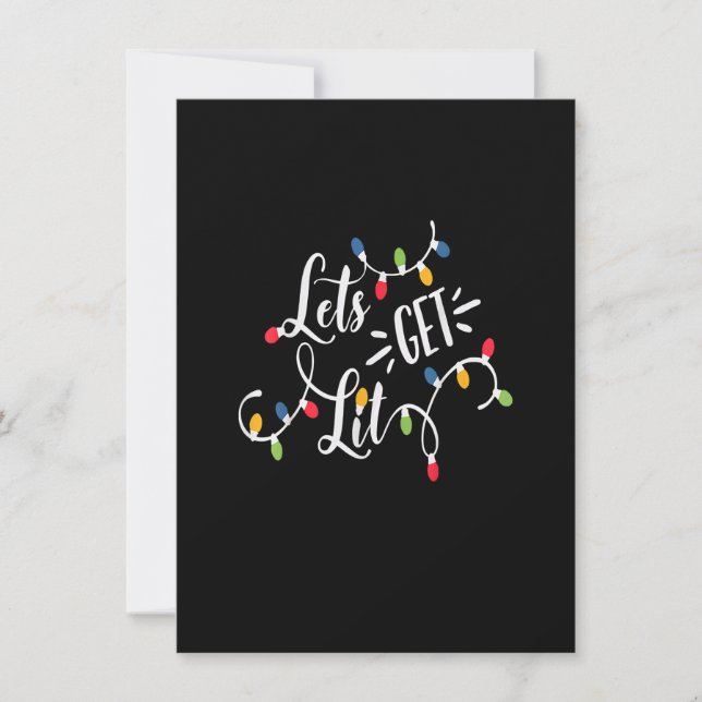 Lasst uns die sonnigen Weihnachtsansichten Weihnac Einladung (Vorderseite)