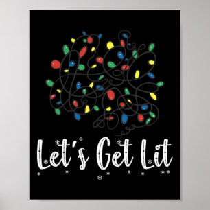 Lasst uns die sonnigen Weihnachtsbeleuchtung für F Poster