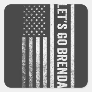 Lasst uns die Wahl der amerikanischen Flagge in Br Quadratischer Aufkleber
