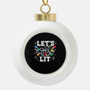 Lasst uns die Weihnachtsbeleuchtung in der Weihnac Keramik Kugel-Ornament