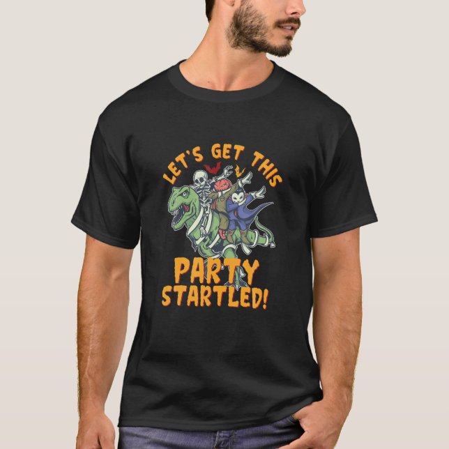 Lasst uns dieses Party erstarrt Funny T Rex Hallow T-Shirt (Vorderseite)