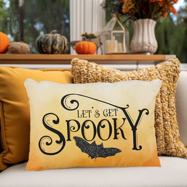 Lasst uns ein Funkelnd Halloween ausreden Dekokissen (Let's Get Spooky Decorative Halloween Throw Pillow)
