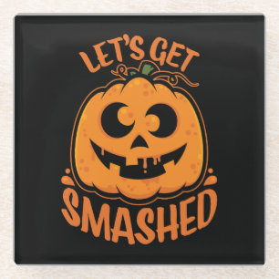 Lasst uns ein gestricktes Tipsy Halloween Jack-O’- Glasuntersetzer