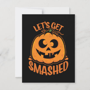 Lasst uns ein gestricktes Tipsy Halloween Jack-O’- Karte
