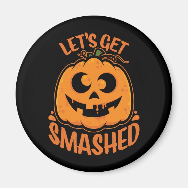 Lasst uns ein gestricktes Tipsy Halloween Jack-O’- Magnet (Vorne)