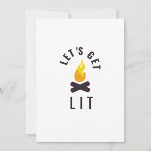 Lasst uns ein Lagerfeuer anzünden Einladung