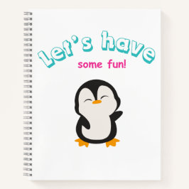 Lasst uns ein paar lustige Pinguin Spiral-Notebook Notizbuch