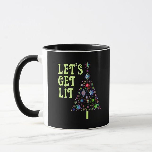 Lasst uns ein sonniges Weihnachtsfest machen Tasse (Links)