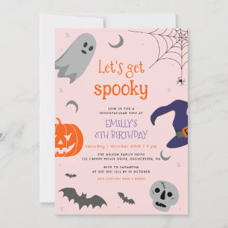 Lasst uns ein tolles Halloween-Niedliche Geburtsta Einladung