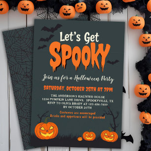 Lasst uns ein Vintages Retro-Halloween-Party bekom Einladung