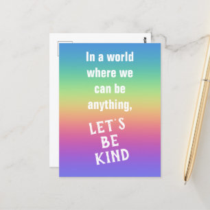 Lasst uns eine Art Regenbogenfarben sein wie eine Postkarte