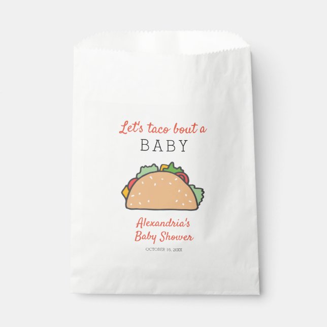 Lasst uns eine Babydusche kaufen Geschenktütchen (Vorderseite)