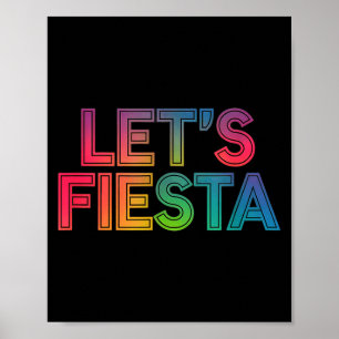 Lasst uns eine Cinco de Mayo-Mexikanische Party-Fi Poster