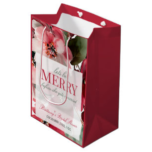 Lasst uns eine fröhliche Weihnachts-Hochzeits-Brau Mittlere Geschenktüte