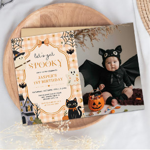 Lasst uns eine gruselige Halloween-Geburtstagsfeie Einladung