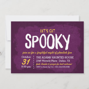 Lasst uns eine gruselige Halloween-Kostenümparty f Einladung