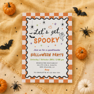 Lasst uns eine gruselige Halloween-Party-Einladung Einladung