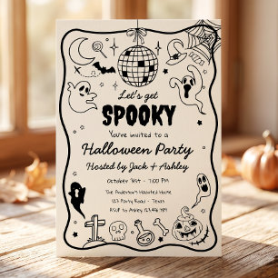 Lasst uns eine gruselige Halloween-Party feiern Einladung