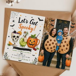 Lasst uns eine gruselige Halloween-Party-Foto mach Einladung