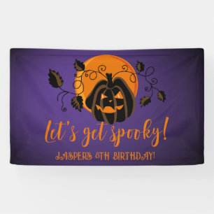 Lasst uns eine lustige Halloween-Geburtstagsparty  Banner