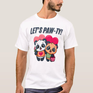 Lasst uns eine Pfoten-Party feiern Süßer Party-Bär T-Shirt