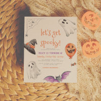 Lasst uns eine Spooky Ghost Halloween Geburtstagsp