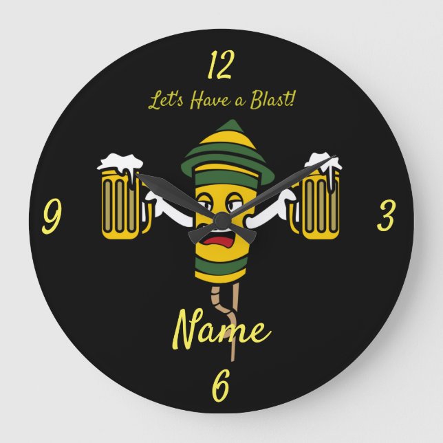 Lasst uns eine stürmische Thunder-Cove haben  Große Wanduhr (Vorderseite)